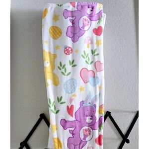 Care Bears Classic Spring Easter Plush Throw Blanket 50x70 NWT